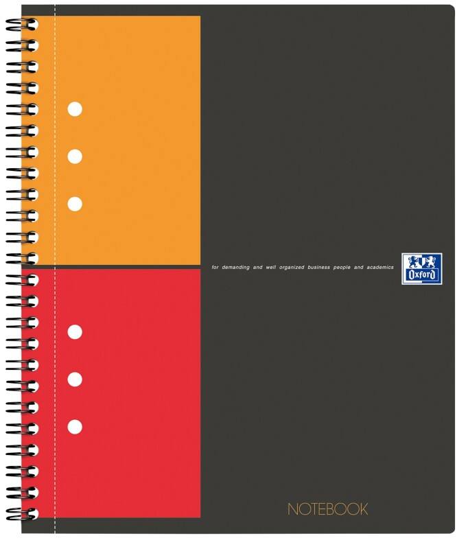 Bloc à spirales OXFORD International A5 Quadrillé Reliure spirale Polypropylène Assortiment Perforé 160 Pages 5 Unités de 80 Feuilles