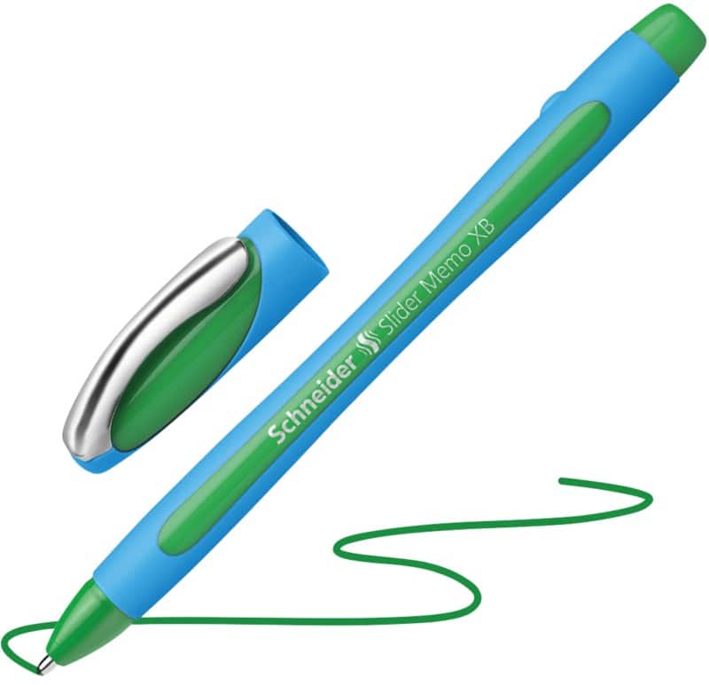 Stylo-bille Schneider Slider Memo XB Vert 1,4 mm Extra large Bille