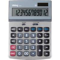 Calculatrice de bureau Viking AT-814 Écran large 12 chiffres Argenté