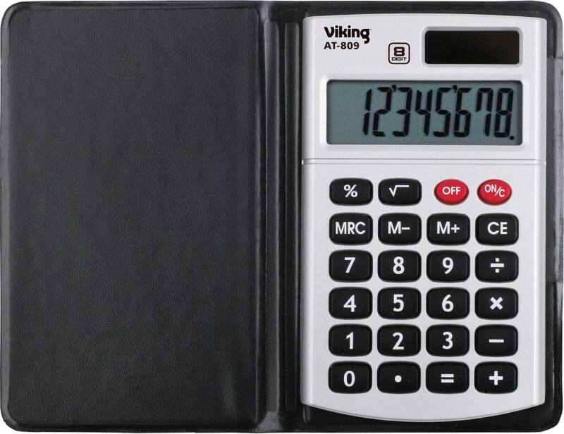 Calculatrice de poche Viking AT-809 8 chiffres Argenté