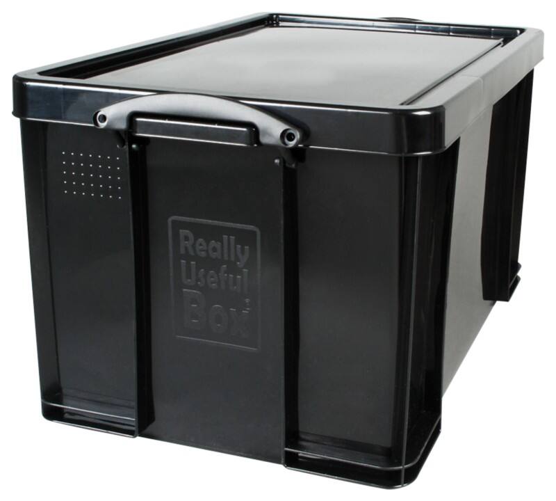 Boîte de rangement Really Useful Box Plastique 84 L Noir 71 x 44 x 38 cm