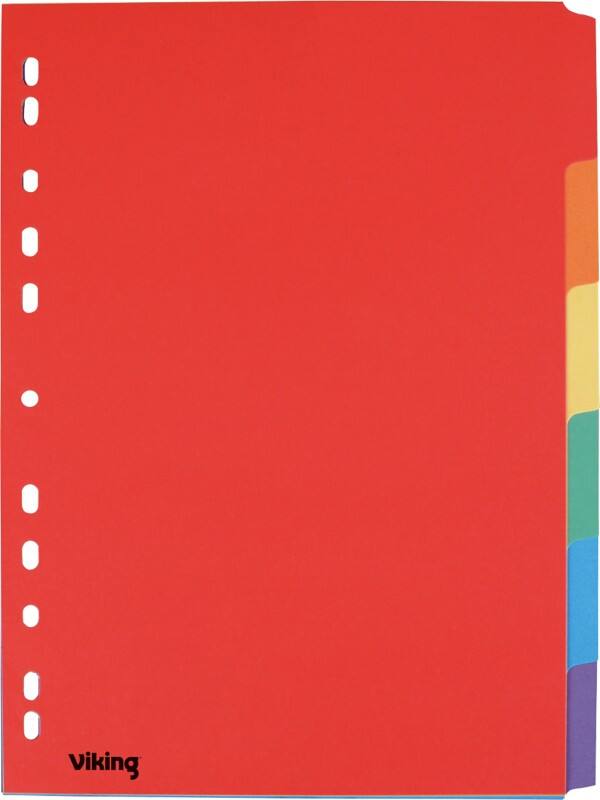 Intercalaires vierges Standard Vierge Viking A4 Assortiment 6 intercalaires 175 g/m² Manille 11 Perforations 5914944 6 Feuilles