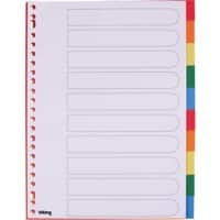 Intercalaires Office Depot Vierge A4 Blanc Assortiment 10 intercalaires Polypropylène Rectangulaire 23 Perforations 5915623 10 Feuilles