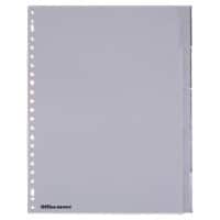 Intercalaires Office Depot onglets imprimables A4 Gris 5 intercalaires Polypropylène Rectangulaire 23 Perforations 5915709 5 Feuilles