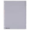 Intercalaires Office Depot onglets imprimables A4 Gris 5 intercalaires Polypropylène Rectangulaire 23 Perforations 5915709 5 Feuilles