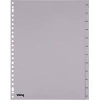 Intercalaires mensuels Office Depot polypropylène A4 12 intercalaires jan - dec 23 trous Gris