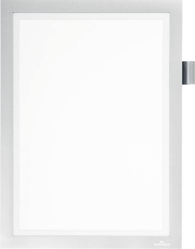 Cadre d'affichage DURABLE DURAFRAME Note A4 Adhésif Argenté Adhésif PVC 4993-23 23,5 (L) x 0,5 (P) x 37 (H) cm