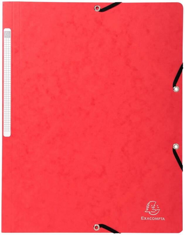 Farde à élastique Exacompta 5515E Rouge Carte lustrée 24 x 32 x 32 cm