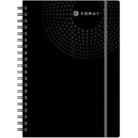 Carnet de notes à spirale Foray Executive A5 Noir Couverture rigide Quadrillé 100 feuilles