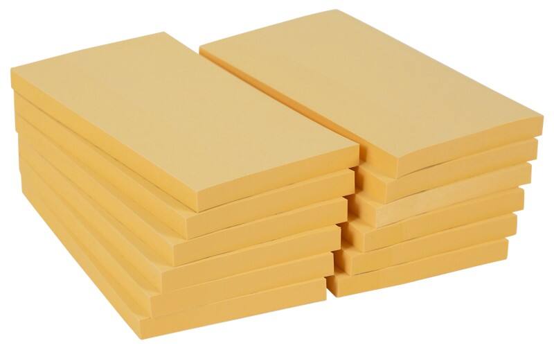 Notes adhésives Viking Jaune pastel 127 x 76 mm 12 Blocs de 100 Feuilles