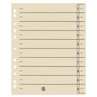 Intercalaires rectangulaires Niceday 1-10 A4 Extra large Carton 11 Trous Chamois 100 Unités
