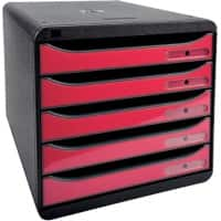 Module de tiroirs Exacompta Big-Box Noir, framboise 27,8 x 34,7 x 27,1 cm