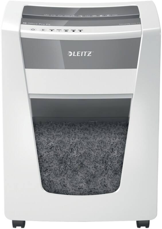 Destructeur de documents Leitz IQ Office Pro P4 22 Feuilles Coupe croisée Niveau de sécurité P-4 30 L IQ Office Pro P4