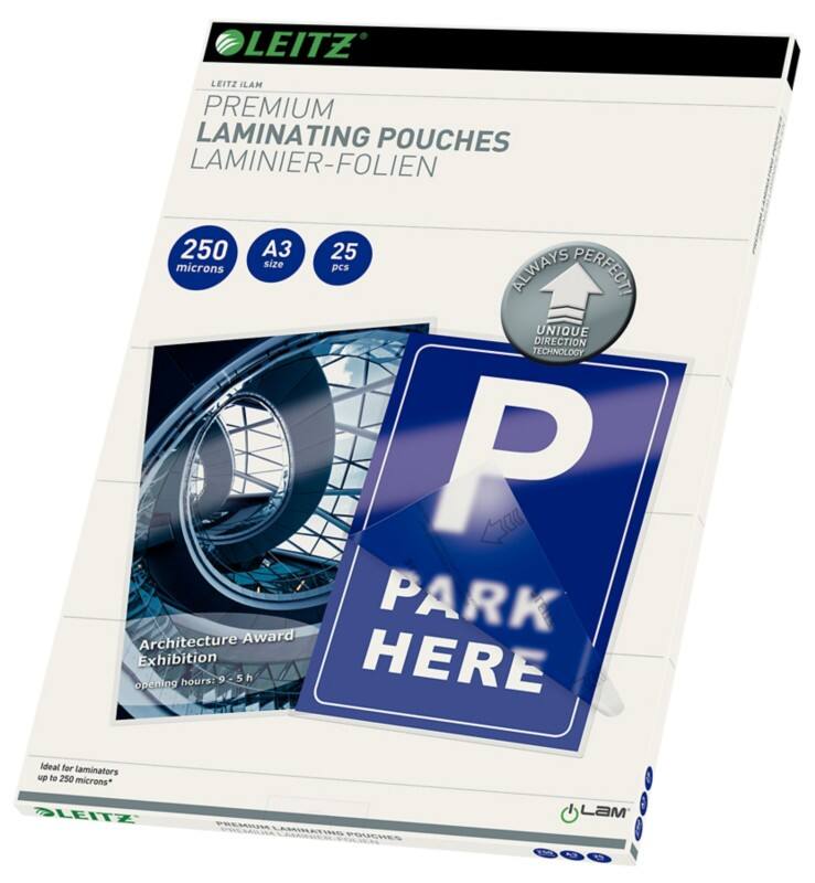 Pochette de plastification iLAM Premium Leitz A3 Brillant 250 microns (2 x 250) Transparent 25 Unités