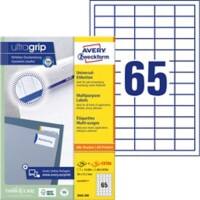 Étiquettes universelles Avery 3666 A4 Blanc 38 x 21,2 mm 200 Feuilles de 65 Étiquettes