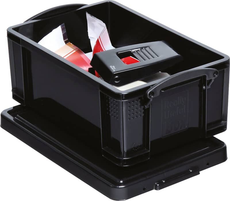 Boîte de rangement Really Useful Box Plastique 9 L Noir 25,5 x 39,5 x 15,5 cm