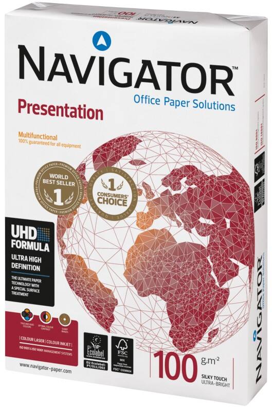 Papier imprimante Navigator Presentation A3 100 g/m² Lisse Blanc 500 Feuilles