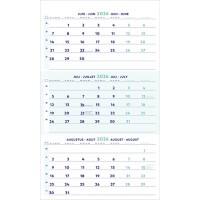 Calendrier mural Brepols Calendrier trimestriel 2026 3 Mois par page Allemand, Français, Anglais, Néerlandais 60 (L) x 0,4 (P) x 30 (H) cm Blanc