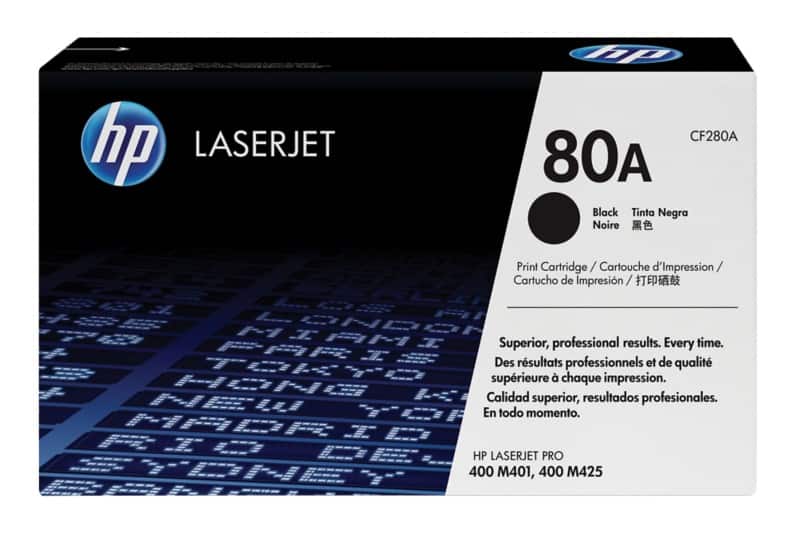 Toner HP 80A D'origine CF280A Noir