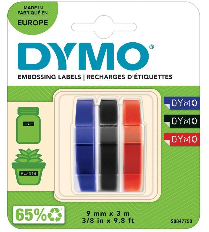 Ruban d'étiquettes DYMO S0847750 Assortiment 0,9 cm 3 Unités