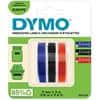 Ruban d'étiquettes Dymo S0847750 54 mm Blanc sur rouge, noir, bleu 9 mm x 3 m 3 unités