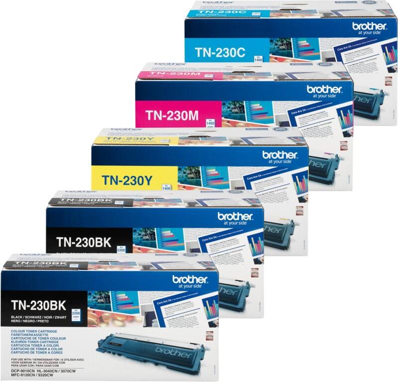 Toner Brother TN-230 D'origine Noir, Cyan, Magenta, Jaune Multipack