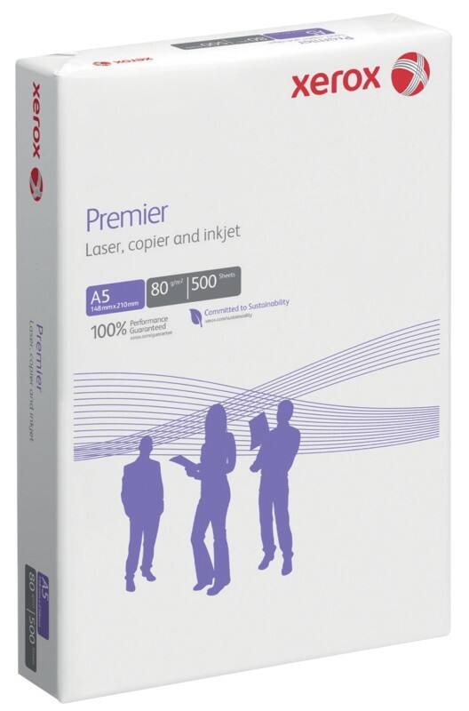 Papier imprimante Premier A5 Xerox Blanc 80 g/m² Lisse 500 Feuilles