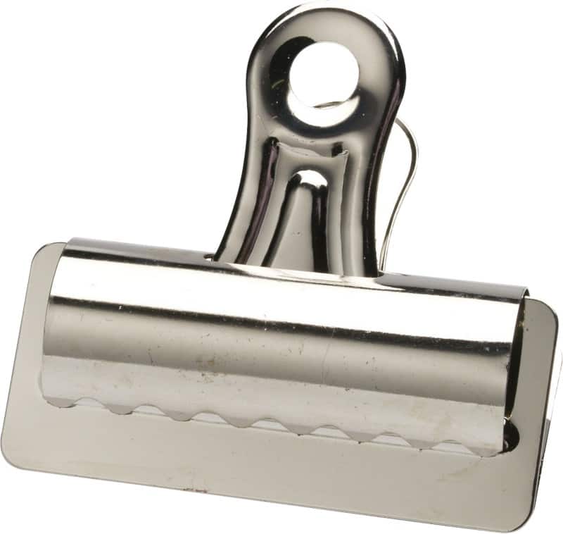 Pince double clip Viking Métal 75 mm Argenté 12 Unités