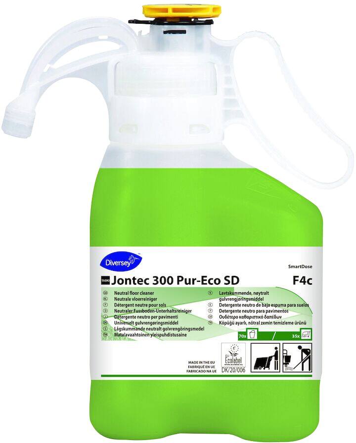 Nettoyant pour sol Diversey TASKI Jontec 300 Pur-Eco SD Utilisation manuelle ou mécanisée 1,4 L