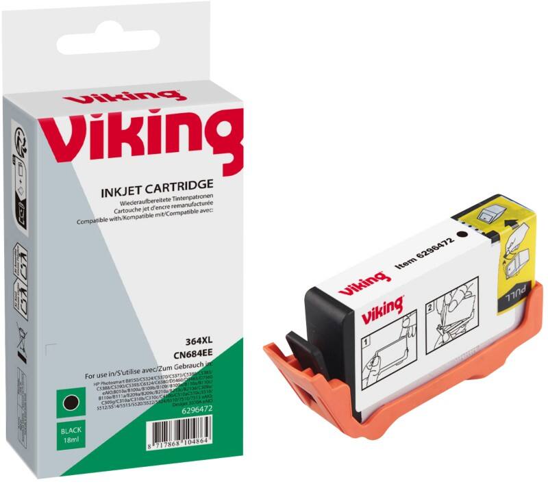 Cartouche jet d'encre Viking 364XL Compatible HP CN684EE Noir