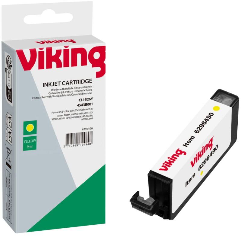 Cartouche jet d'encre Viking Compatible Canon CLI-526Y Jaune