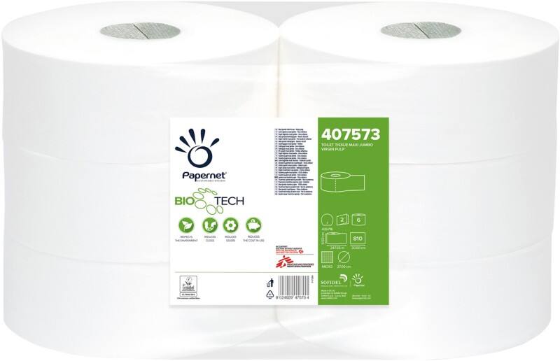 Papier toilette Papernet 2 épaisseurs 407573 6 Rouleaux de 810 Feuilles