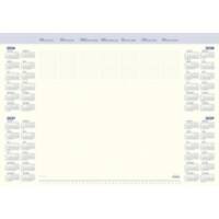 Sous-main Brepols 2026, 2027, 2028, 2029 1 An par page Allemand, Anglais, Français, Néerlandais 5 (L) x 59 (P) x 41,2 (H) cm Crème 50 Feuilles