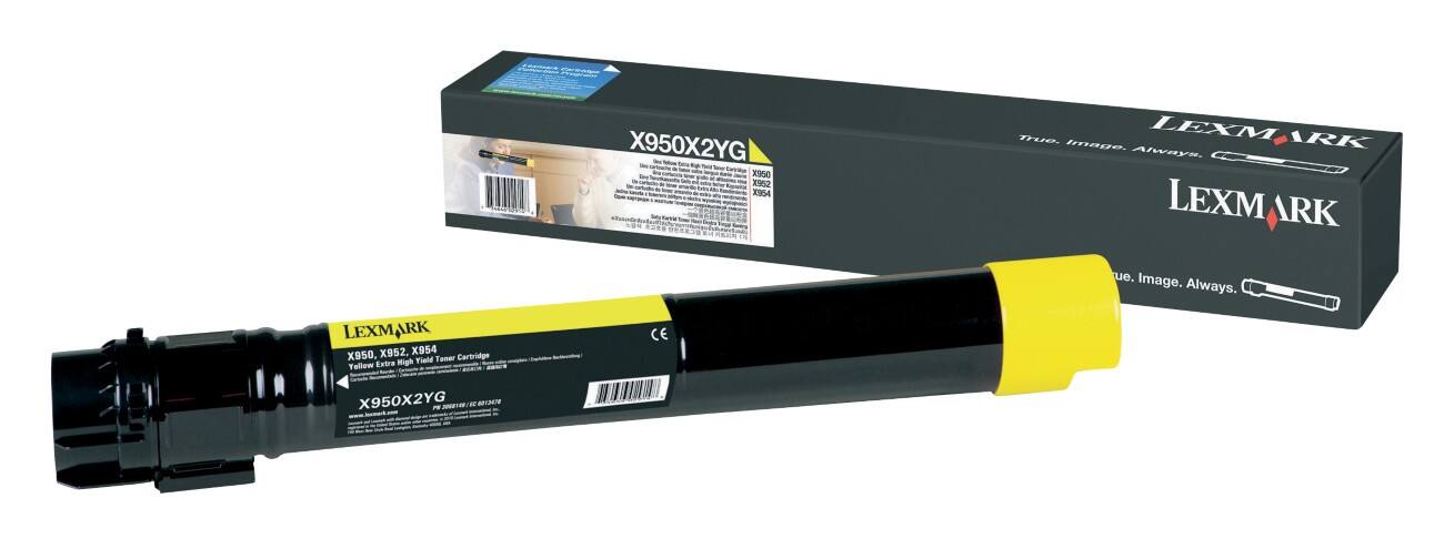 Toner X950X2YG D'origine Lexmark Jaune