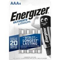 Piles lithium Energizer Ultimate Lithium FR03 AAA 1250 mAh Lithium (Li) 1.5 V 4 Unités