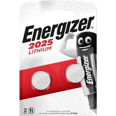 Piles bouton Energizer CR2025 3V Lithium 2 Unités