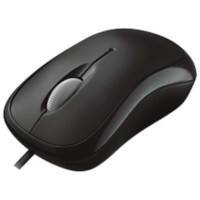 Souris optique Microsoft Basic Ergonomique Avec fil Pour droitier et gaucher Avec câble USB-A de 1,83 m Noir