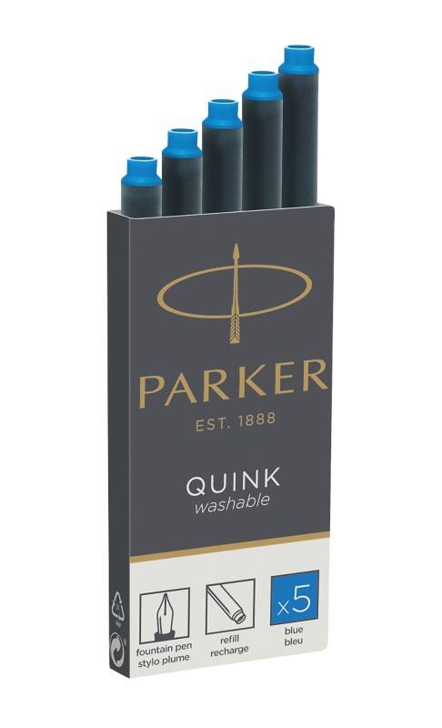 Cartouche d'encre Parker Quink Bleu 5 Unités