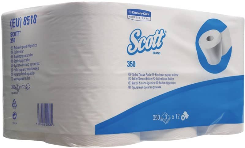 Papier toilette Scott 3 épaisseurs 8518 36 Rouleaux de 350 Feuilles