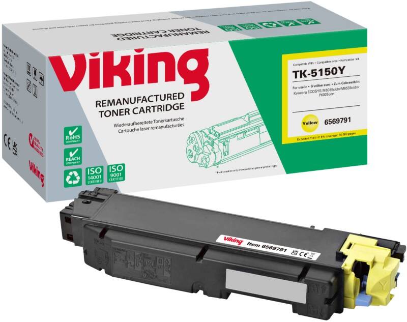 Toner Viking compatible Kyocera TK-5150Y Jaune