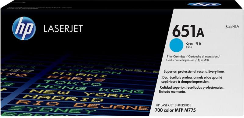 Toner HP 651A D'origine CE341A Cyan