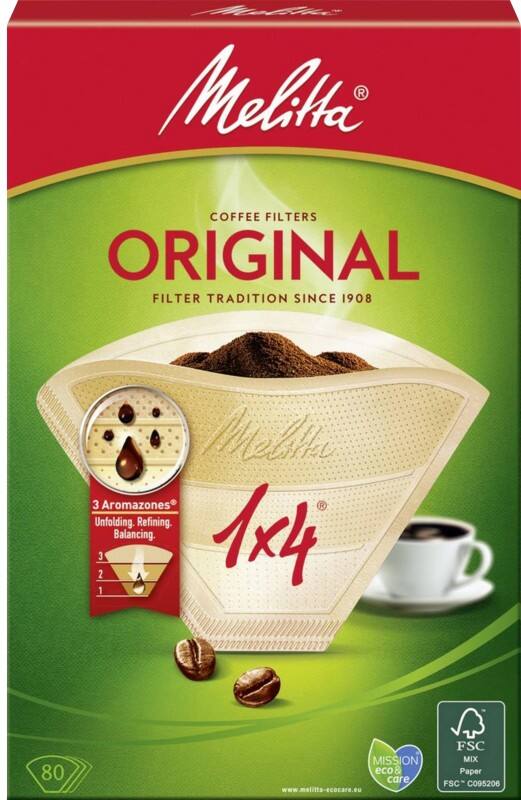 Filtre à café Melitta ORIGINAL Brun naturel 80 Unités
