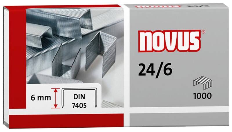 Agrafes Novus Novus Office 24/6 040-0158 Acier Argenté 1000 Agrafes