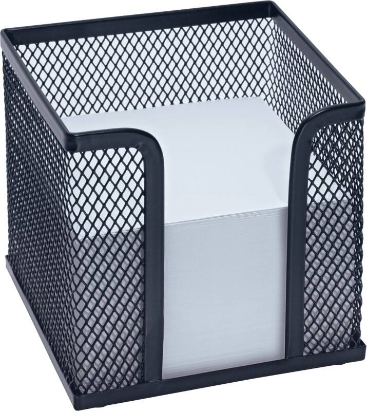 Bloc cube WEDO Noir Format spécial Page blanche 700 feuilles Métal 10 x 10 x 10 cm