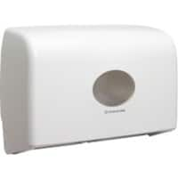 Distributeur de papier toilette AQUARIUS 6947 Plastique Verrouillable Fixation murale Blanc 45,9 x 12,3 x 29,2 cm