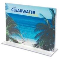 Porte-visuel Deflecto A4 Paysage En forme de T 29,7 (L) x 21 (H) cm Transparent