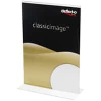 Présentoir de table Deflecto A6 En forme de T 10,5 (L) x 14,8 (H) cm Transparent
