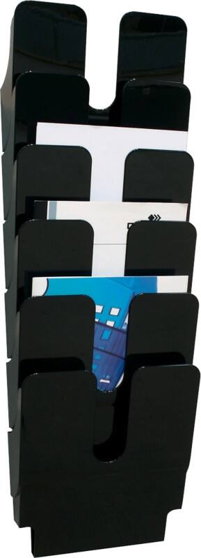 Présentoir mural Flexiplus A4 DURABLE Montage mural Noir 1700008061 24,7 x 10 x 74,5 cm 6 Unités