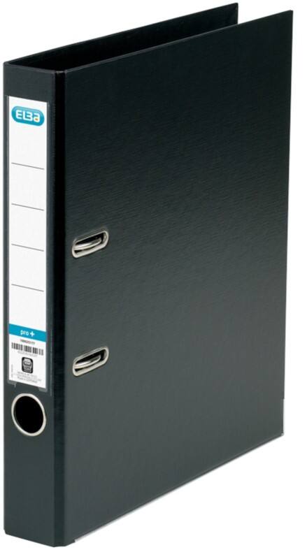 Classeur à levier ELBA Étroit Smart Pro+ A4 50 mm Noir 2 Anneaux Plastique