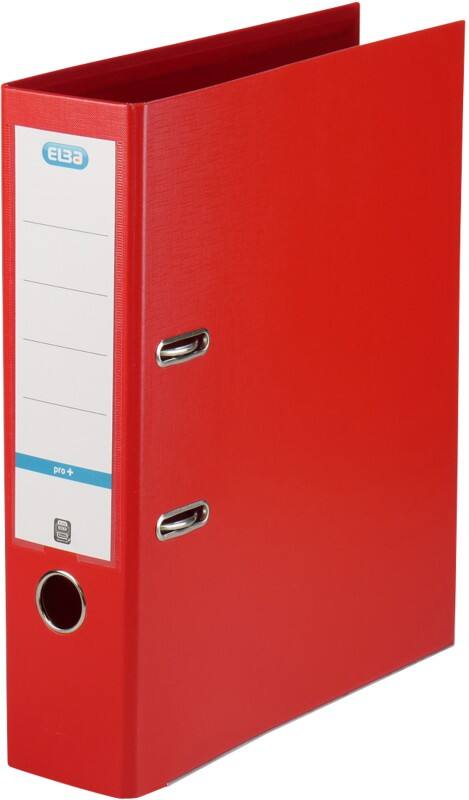 Classeur à levier ELBA Large Smart Pro+ A4 80 mm Rouge 2 Anneaux Plastique